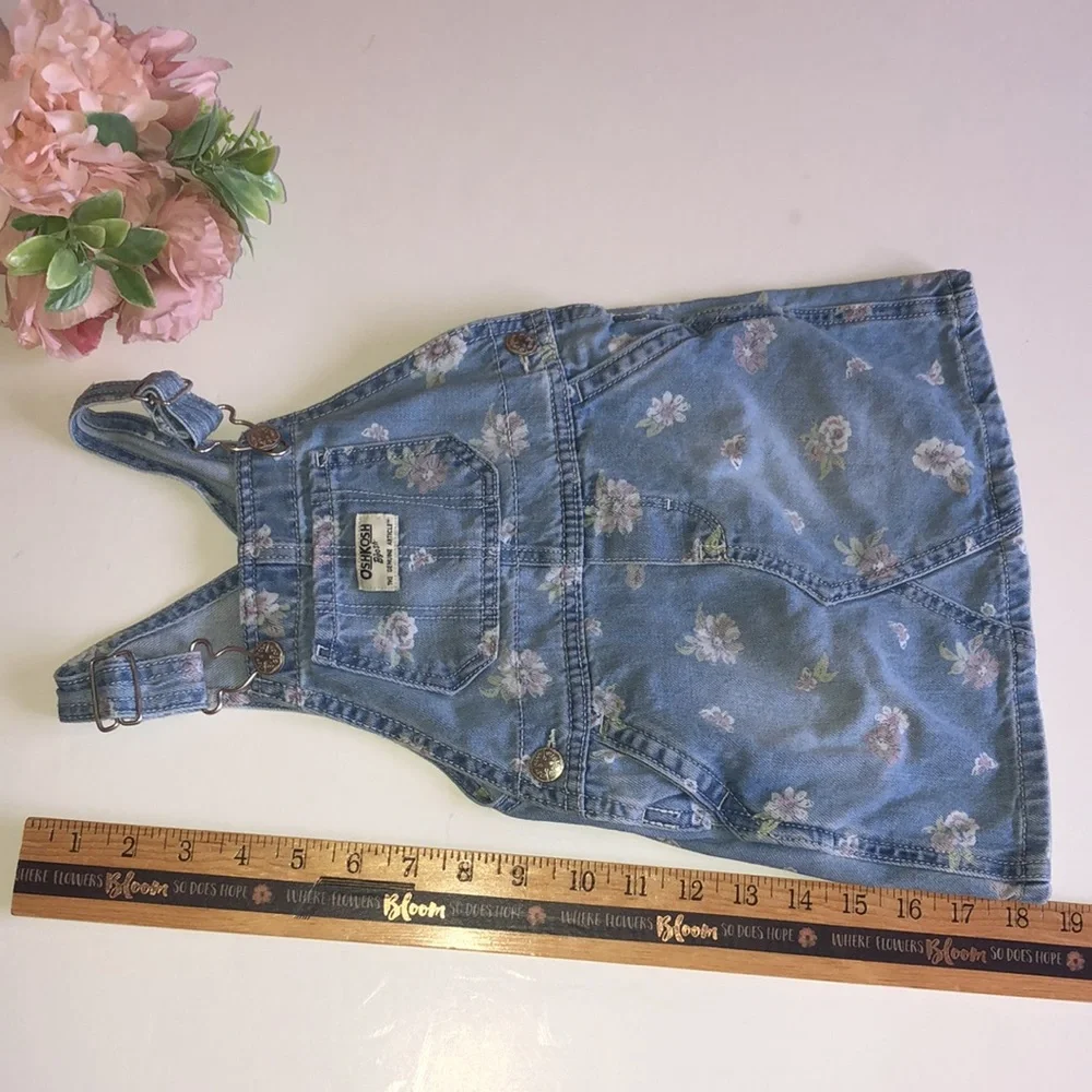 Oshkosh Floral Shortail Dress 2T Floral overall dress jumper 2T Oshkosh